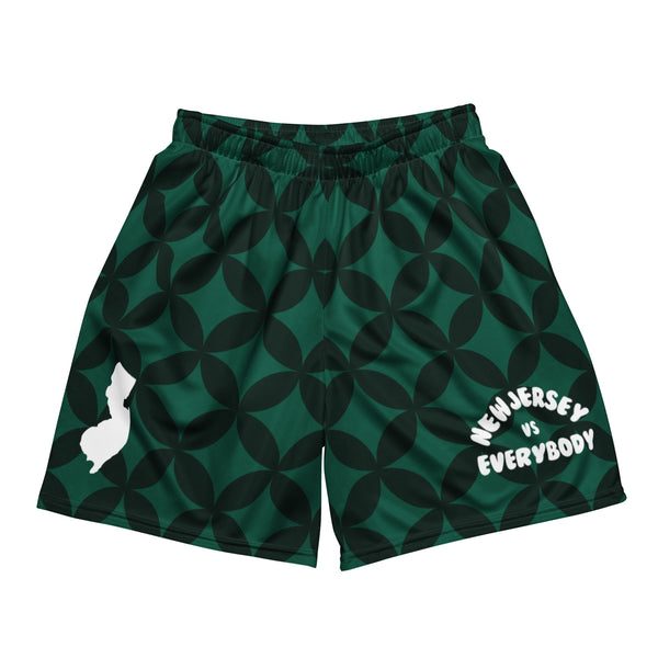 NJVSE green mesh shorts