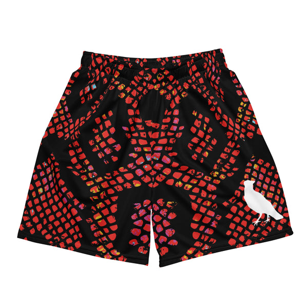 Red Snake skin State Bird mesh shorts