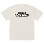 Gods Favorite Nj Resident Bone Oversized faded t-shirt