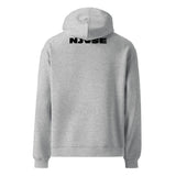 New Jersey vs Everyone State Flower & Bird Grey Oversized Hoodie