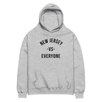 New Jersey vs Everyone Grey Oversized Unisex Hoodie